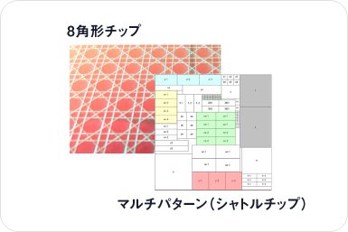 8角形チップ マルチパターン（シャトルチップ）